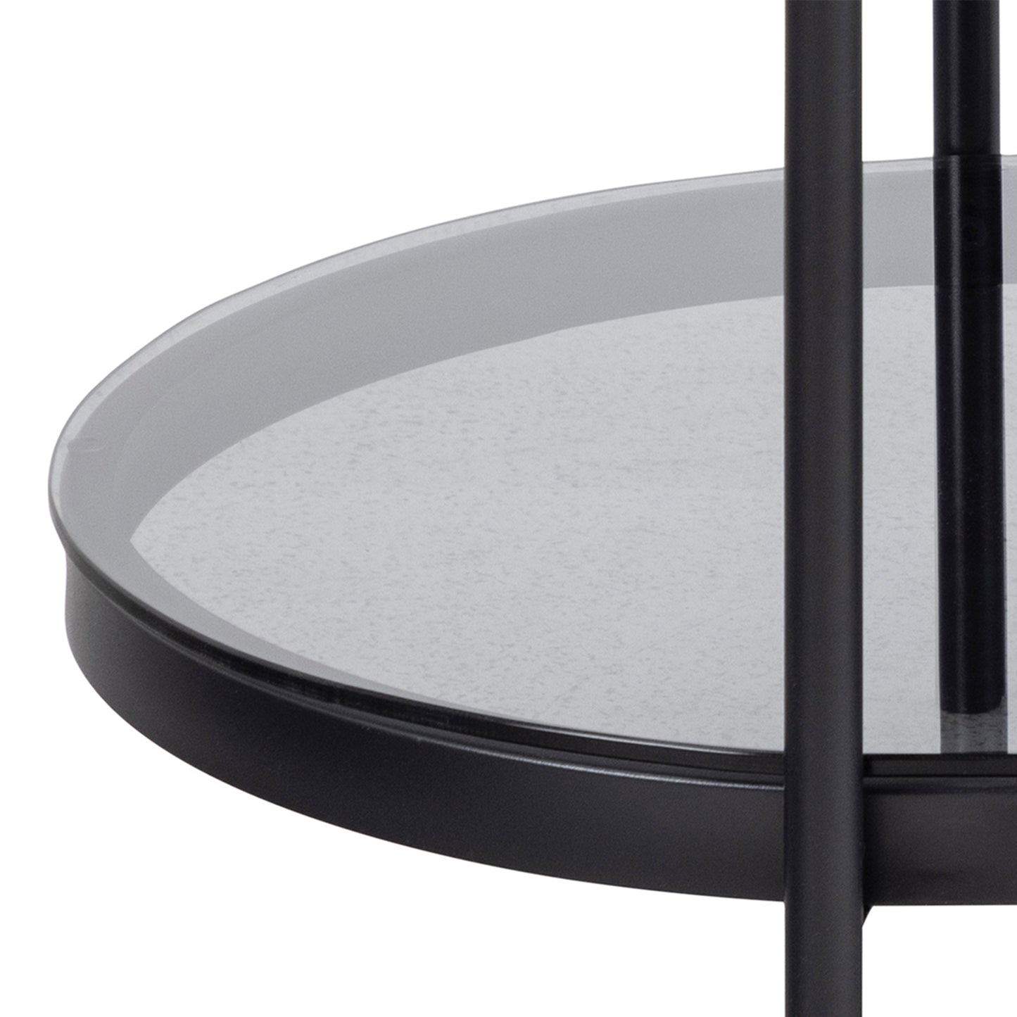 Bayonne Oval Coffee Table with Smoked Glass Top