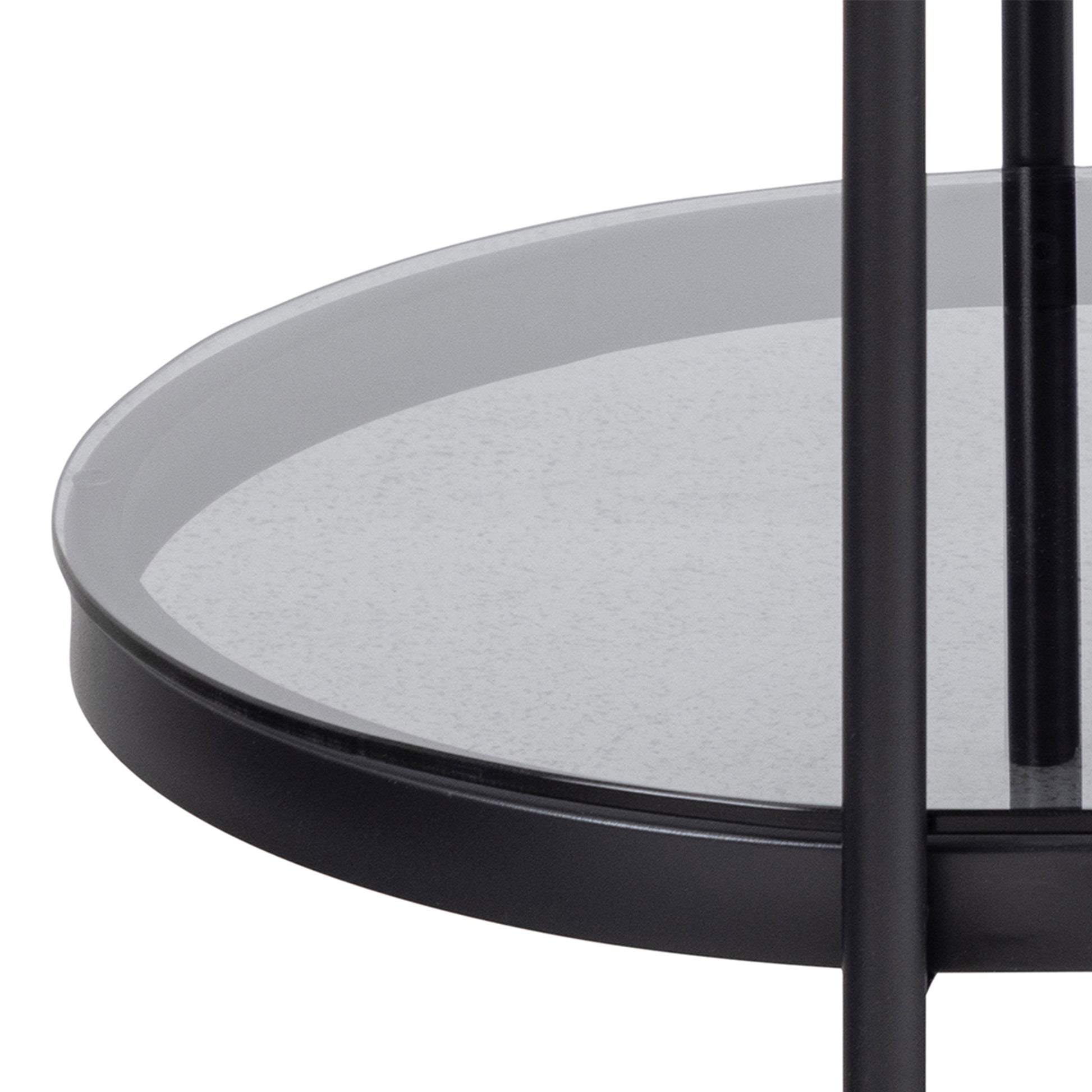 Bayonne Oval Coffee Table with Smoked Glass Top